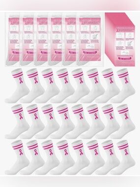 BUY NOW - Breast Cancer Awareness Socks w/Self Check Card